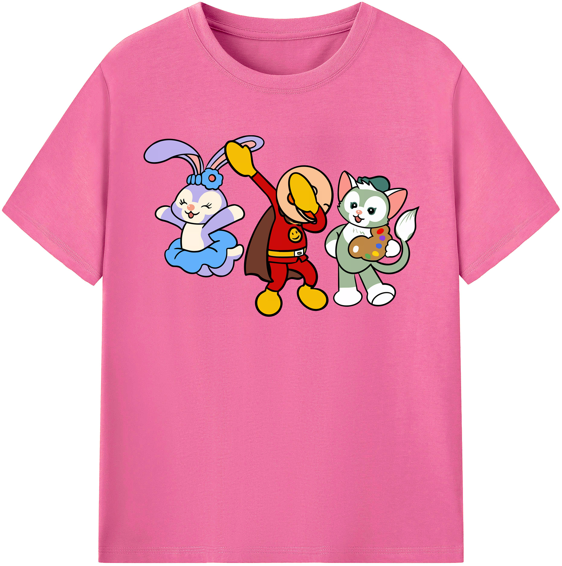 （画像用） アンパンマン Anpanman レディースカジュアルプリントTシャツ（綿100％）